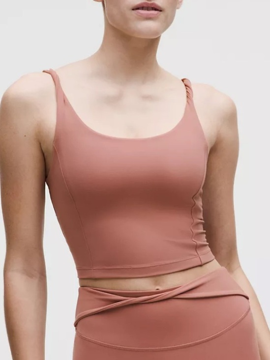 lululemon athletica Other - Lululemon Align Twist Strap Crop Tank XL Red Clay NWT Nulu Built In Bra Yoga
